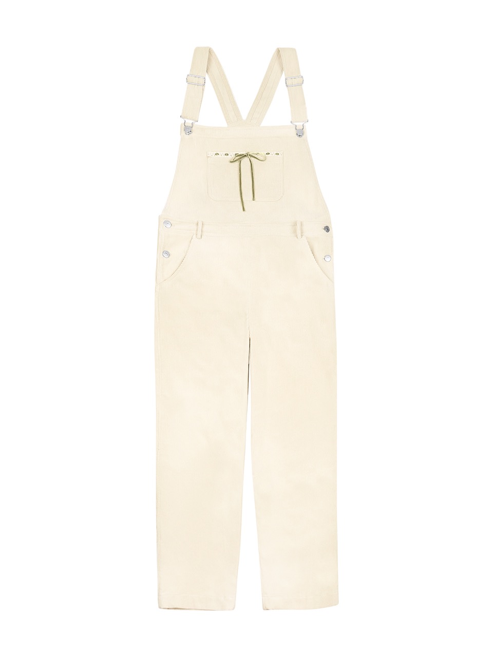 RIBBON CORDUROY OVERALL (IVORY)